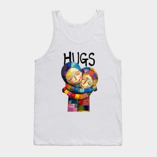 Hugs: Somebody Needs a Hug Today on a light (Knocked Out) background Tank Top